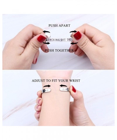 Stainless Steel Inspiration Mantra Cuff Bangle Bracelet Graduation Gift Everything Happens for a Reason $9.52 Bracelets