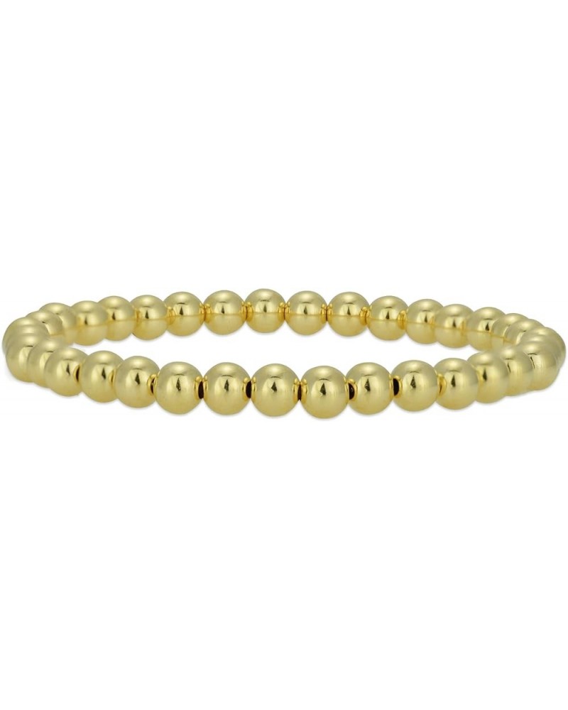 14kt Gold Filled Bracelet, 5mm Beads, Stretch and Stackable, Hand Made in USA 8.0 Inches $20.62 Bracelets