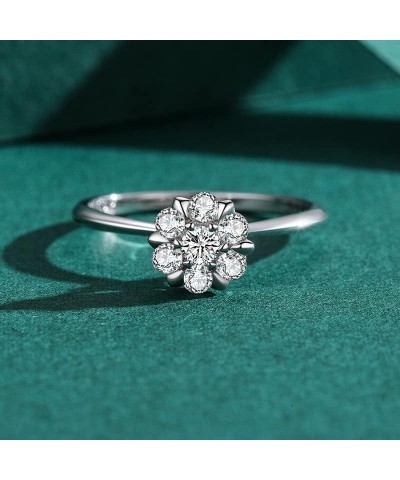 925 Sterling Silver Ring Round Engagement Ring Stackanle for Women Wedding Eternity Cubic Zirconia Ring Anniversary Birthday ...