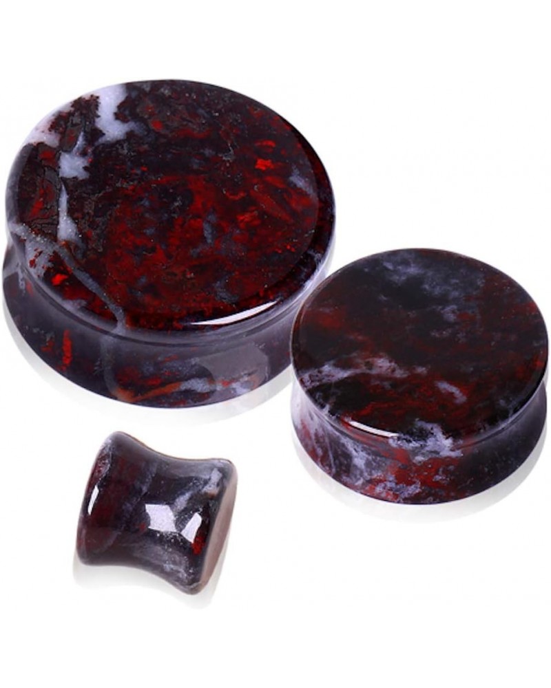 Natural Chicken Blood Stone Saddle Plug 1 $10.39 Body Jewelry