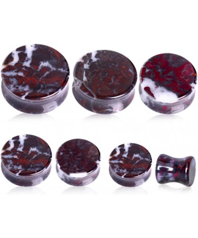 Natural Chicken Blood Stone Saddle Plug 1 $10.39 Body Jewelry