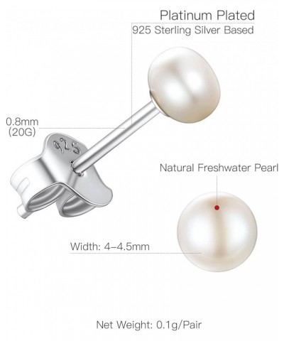 925 Stelring Silver Natural Freshwater Pearl Non Piercing Clip On Stud Earrings/Dangle Earrings 4mm-10mm, Cultured Pearl Jewe...