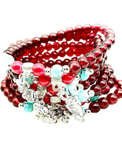 Charm Pendant Element Combination Adjustable Bracelet, Women Girls Birthday Gift Wrist Decoration Red $7.19 Bracelets