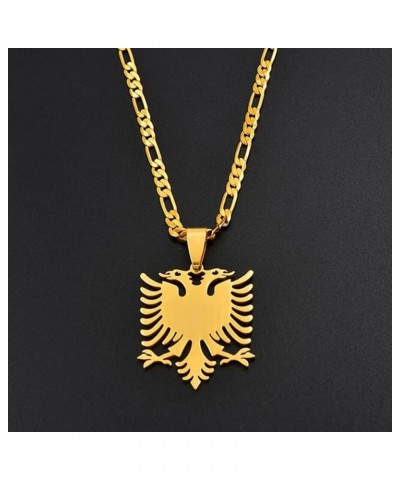 Albanian Eagle Necklace - Albania Eagle Necklace - Polish Eagle Necklace - Albania Eagle Pendant Necklaces Gold Color & Silve...