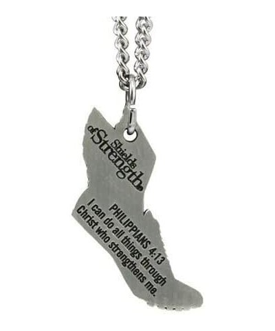 Women's Antique Finish Winged Shoe Necklace-Phil 4:13 18 Inch $14.35 Necklaces