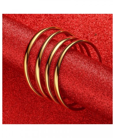 Fashion Personality Glossy Cooper Bangles For Women Men Engagement Bracelet Wedding Jewelry $11.30 Bracelets