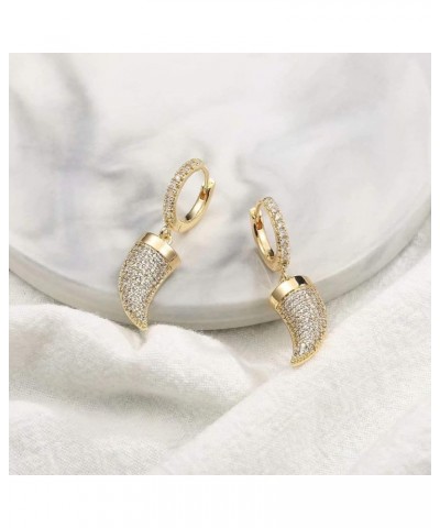 Huggie Hoop Earrings for Women, 925 Sterling Silver Post Hypoallergenic Small Huggie Hoop Earrings Gold Plated Cubic Zirconia...