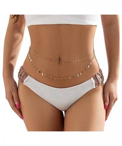 Sexy Bikini Waist Chain Simple Bikini Belly Chains Summer Body Chain Beach Body Accessories Jewelry for Women Girls Gold $7.2...