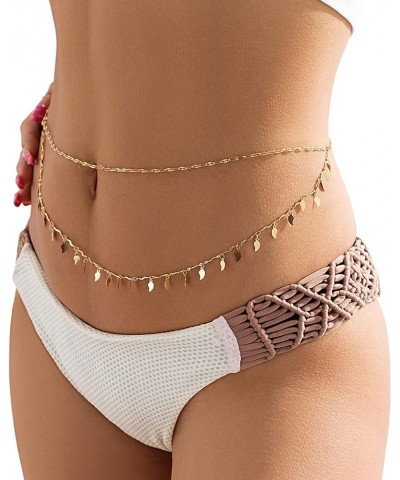 Sexy Bikini Waist Chain Simple Bikini Belly Chains Summer Body Chain Beach Body Accessories Jewelry for Women Girls Gold $7.2...