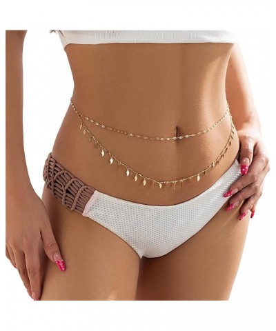 Sexy Bikini Waist Chain Simple Bikini Belly Chains Summer Body Chain Beach Body Accessories Jewelry for Women Girls Gold $7.2...