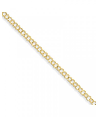 14K Gold Double Link Charm Bracelet 8" x 4mm $129.71 Bracelets