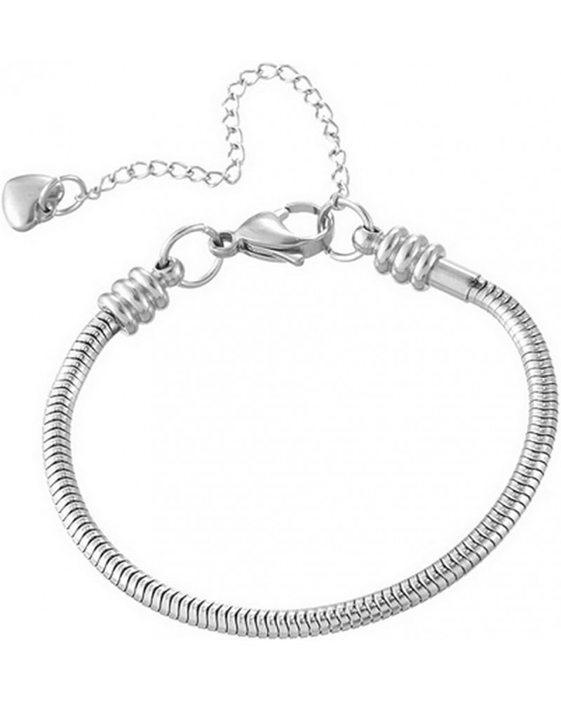 Women Girls Charms Bracelet Stainless Steel 7 Inches $7.97 Bracelets