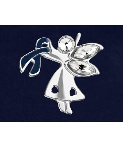 Dark Blue Ribbon Awareness Pin: Show Your Support for Colon Cancer, Child Abuse, Rectal Cancer, and Human Trafficking Causes ...