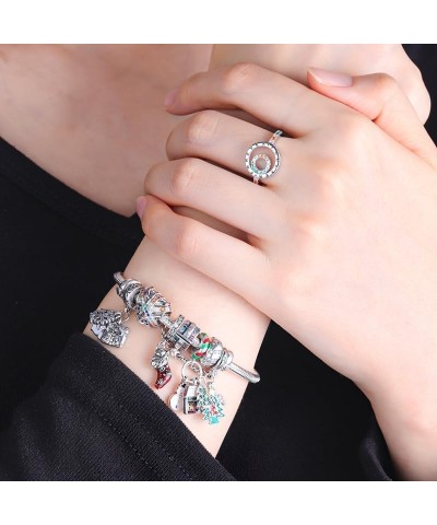 VTI 925 Sterling Silver Sparkling Snake Bracelet Charm Beads DIY Women Design KTB007 18cm $12.50 Bracelets