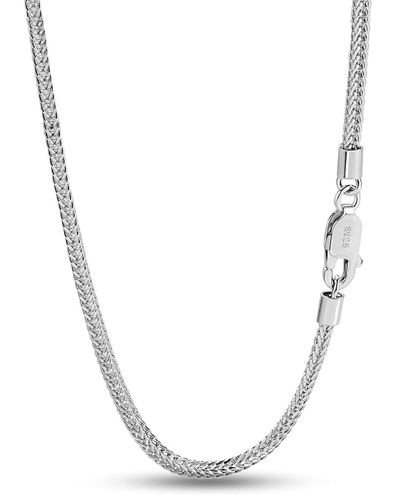 Fashion 100% 925 Sterling Silver 2 mm Necklace Solid Silver Chopin Chain Link Silver Jewelry For Men & Women Italy Design 24....