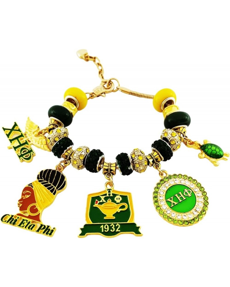 Sorority Custom Charm Bracelets 9.0 Inches Chi Eta Phi $24.19 Bracelets