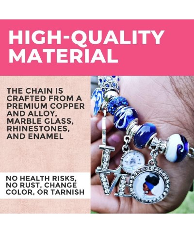 Sorority Custom Charm Bracelets 9.0 Inches Chi Eta Phi $24.19 Bracelets