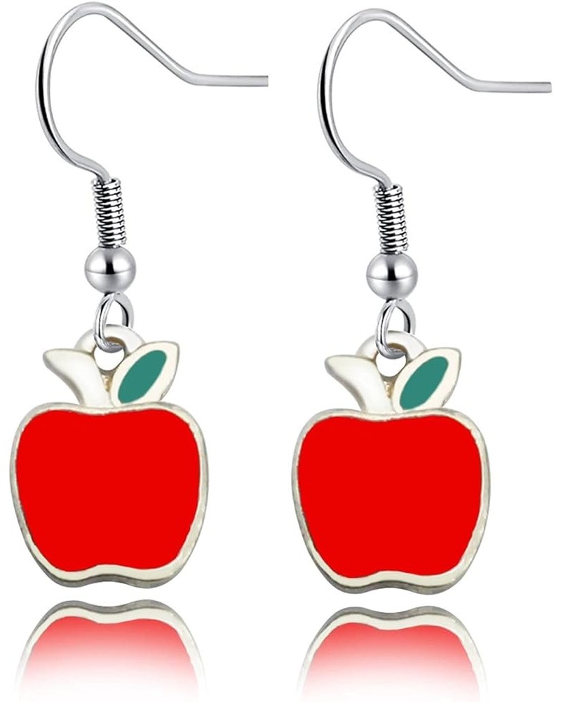 Fruit Earrings New Summer Jewelry Cute Tropical Fruit Pineapple Cherry Banana Earrings for Women Girls apple $7.75 Earrings