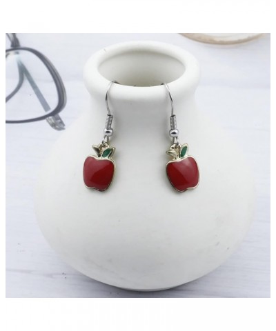 Fruit Earrings New Summer Jewelry Cute Tropical Fruit Pineapple Cherry Banana Earrings for Women Girls apple $7.75 Earrings