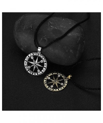 Zodiac Pendant Cubic Zircon Inlaid Astrology Charm Necklace Antique Gold Silver Plated for Women Mens Fashion Silver $5.39 Ne...