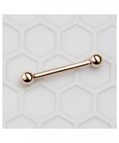 14K Gold Straight Barbell | USA Made Gold - Cartilage Earring 1/4" 18G 14K Yellow Gold $85.00 Body Jewelry