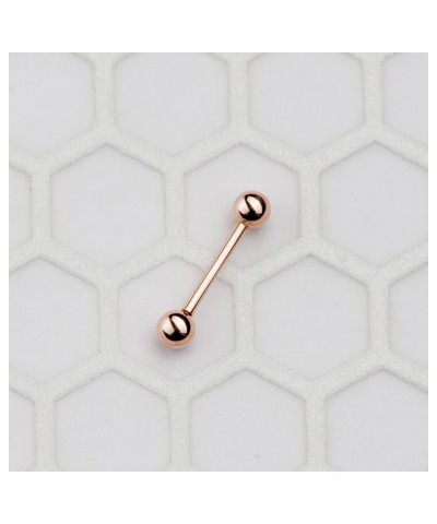 14K Gold Straight Barbell | USA Made Gold - Cartilage Earring 1/4" 18G 14K Yellow Gold $85.00 Body Jewelry