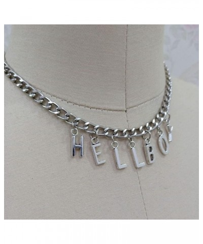 New Women Hip Hop Cool Letter Pendant Necklaces Bib Chain "Hellboy" Choker $10.05 Necklaces