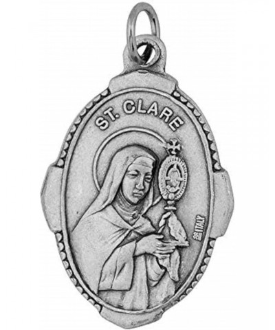 1" Saint Clare Medal with Prayer Card | Durable and Detailed Charm | Pendant Medal Carded with Prayer | Christian Jewelry $9....