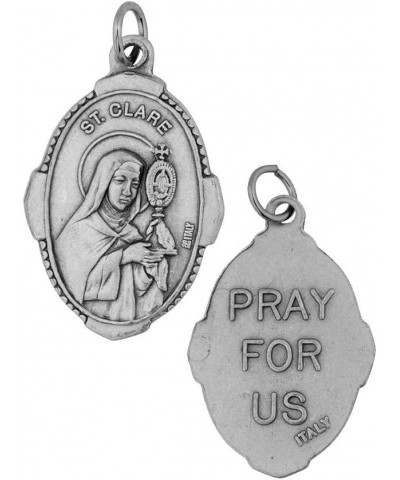 1" Saint Clare Medal with Prayer Card | Durable and Detailed Charm | Pendant Medal Carded with Prayer | Christian Jewelry $9....