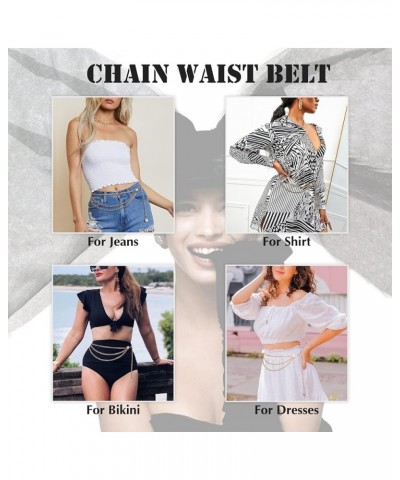 Metal Waist Chain Women Girls Adjustable Body Link Belts Fashion Belly Jewelry for Jeans Dresses Gold D-gold Tone Layer $10.7...