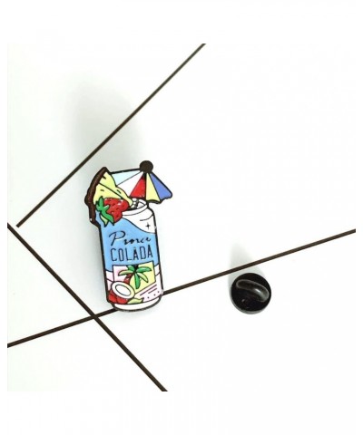 2 Pcs Fashion Cocktail Brooches For Women PINA COLADA Cartoon Beer Cocktail Cans Brooch Beverage Enamel Pin for Clothing Bags...