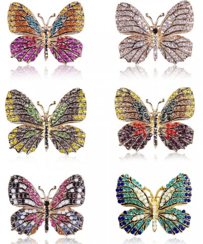 6 PCS Colorful Rhinestone Crystal Butterfly Brooch Pin Lapel Pin for Women (6 colors) $10.63 Brooches & Pins