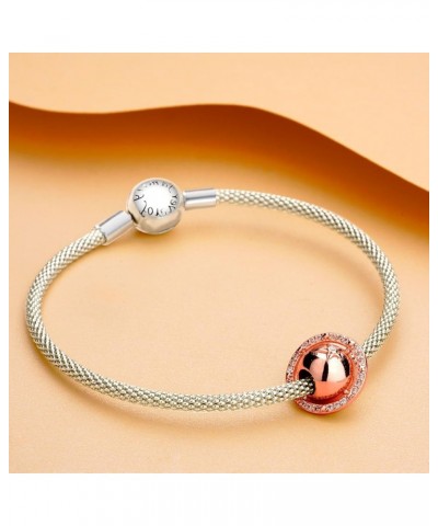 925 Sterling Silver Charm for Women Bracelets Necklace Rose Gold Star&Moon&Sun Key Star Planet Clips Star&Moon Starfish Embed...