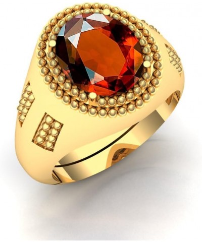 9.25 Carat Vintage Natural Red Garnet Gemstone Gold Plated Adjustable Ring For Women And Men $12.30 Rings