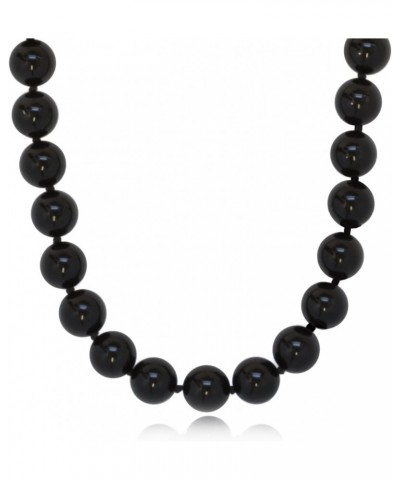 8mm Polished Black Onyx Necklace | .925 Sterling Silver $38.99 Necklaces
