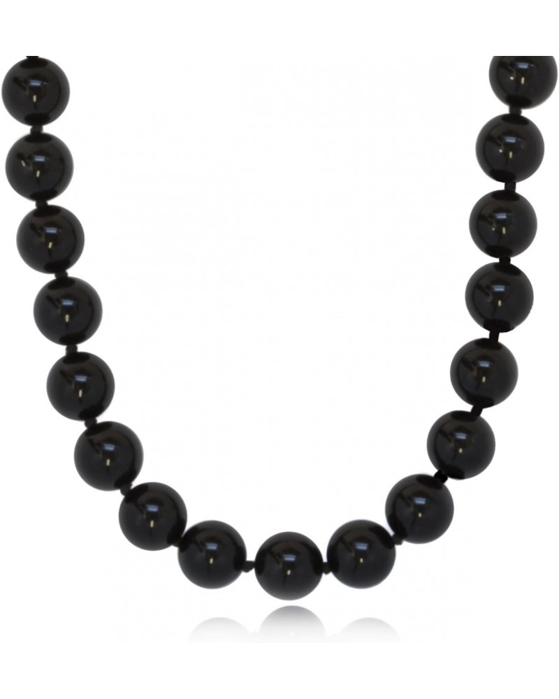 8mm Polished Black Onyx Necklace | .925 Sterling Silver $38.99 Necklaces