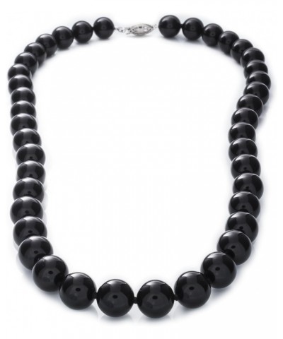 8mm Polished Black Onyx Necklace | .925 Sterling Silver $38.99 Necklaces