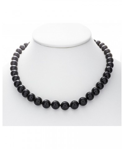 8mm Polished Black Onyx Necklace | .925 Sterling Silver $38.99 Necklaces