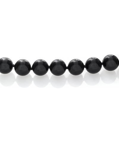 8mm Polished Black Onyx Necklace | .925 Sterling Silver $38.99 Necklaces