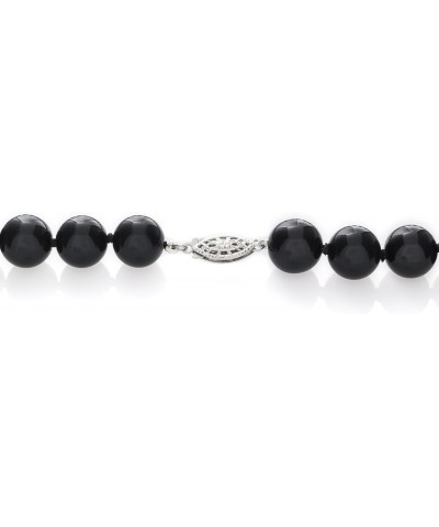 8mm Polished Black Onyx Necklace | .925 Sterling Silver $38.99 Necklaces