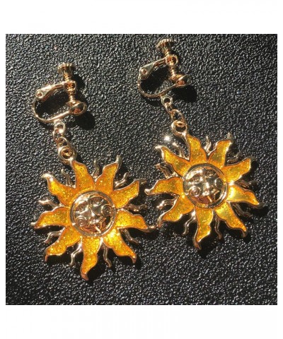 Sun God Earrings No Hole Ear Clips Gold-Color Sun Clip On Earring Without Piercing Minimalist Earrings Jewelry $9.63 Earrings