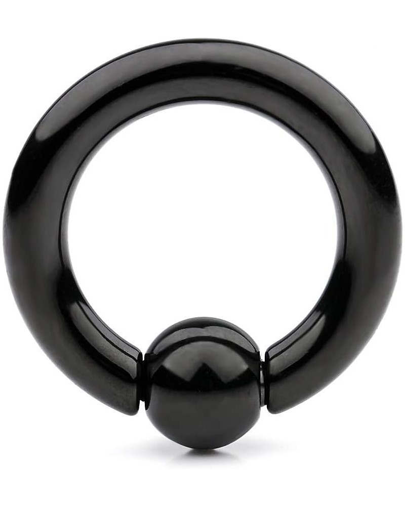 Black Plated 316L Surgical Steel Spring Action Captive Bead Ring CBR 2G 4G 6G 8G 0G 00G 8G Inner Dia.: 1/2" (12mm) $7.13 Body...