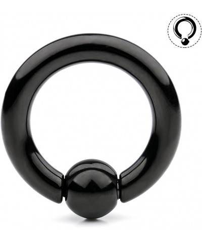 Black Plated 316L Surgical Steel Spring Action Captive Bead Ring CBR 2G 4G 6G 8G 0G 00G 8G Inner Dia.: 1/2" (12mm) $7.13 Body...