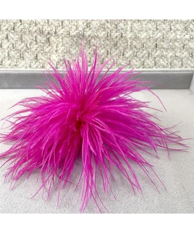 Ostrich Hair Clip,Feather Brooch Elegant Feather Hair Clip Pin Fashion Pin Brooch Scarf Clip Decoraton For Women Girls,Peach ...