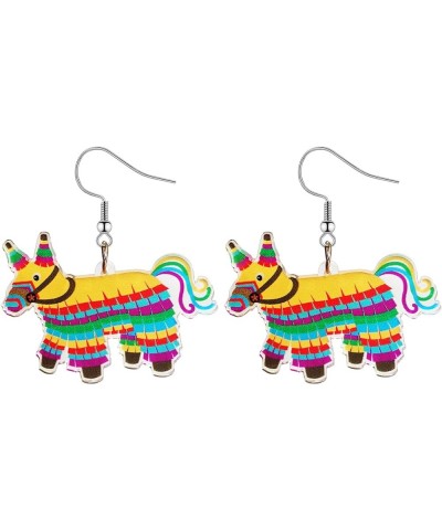 Cinco De Mayo Earrings Mexican Fiesta Earrings Pinatas Sombrero Dangle Mexican Earrings Acrylic Colorful Mexico Holiday Acces...