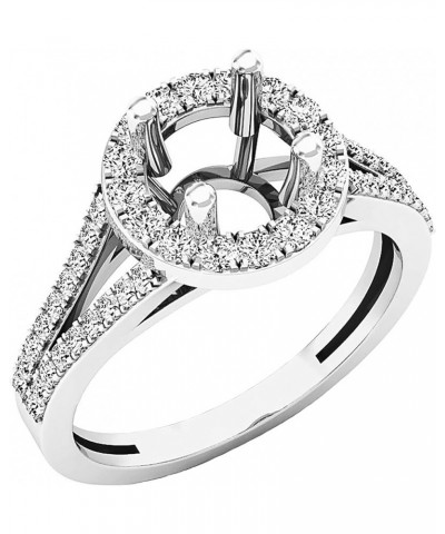 0.45 Carat (ctw) Round White Diamond Split Shank Semi Mount Engagement Ring for Her in 14K Gold 9 White Gold $244.75 Rings