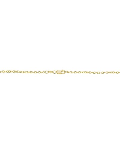 Sterling Silver or Yellow Gold Over Sterling Silver Cable Chain Necklace for Women (1.2 mm, 1.6 mm or 2.1 mm) 22 inch 2.1 mm ...