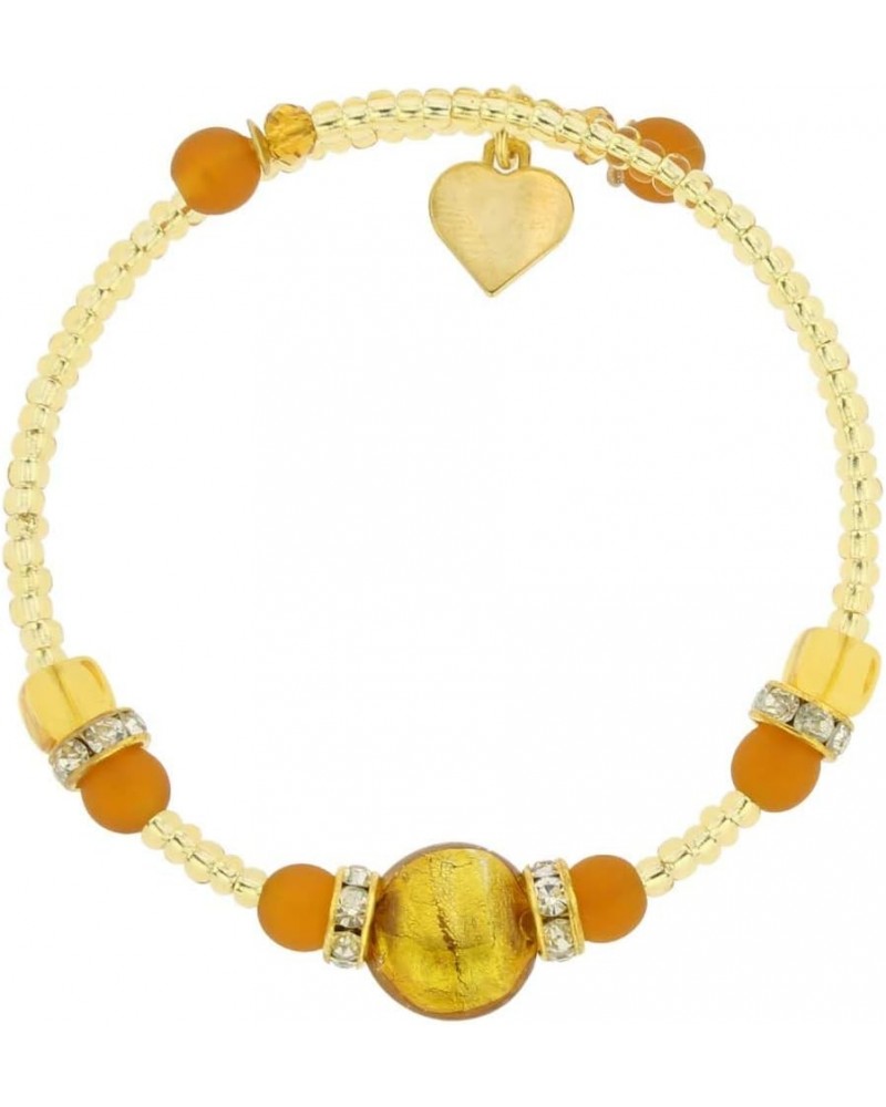 GlassOfVenice Carino Murano Glass Bracelet - Golden Brown $22.48 Bracelets