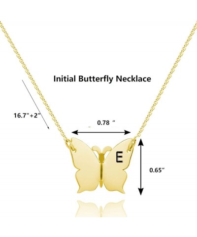 Butterfly Initial Necklace for women Letter Pendant Necklaces for girls color silver and gold Z-Butterfly Gold $8.09 Necklaces