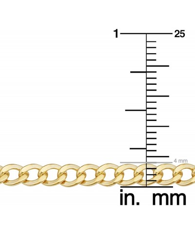 Solid 14k Yellow Gold Filled Miami Cuban Curb Chain Necklace for Men and Women (3.2 mm, 4 mm, 5 mm, 6 mm, 7.4 mm or 9 mm) 36 ...